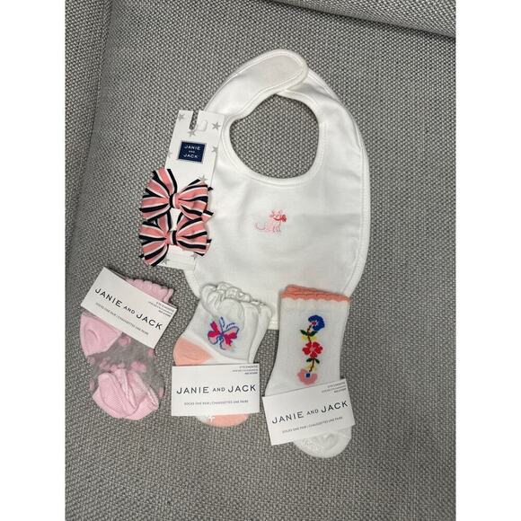 Janie and Jack Girls Accessories bundle Set 5 pieces - Picture 1 of 4